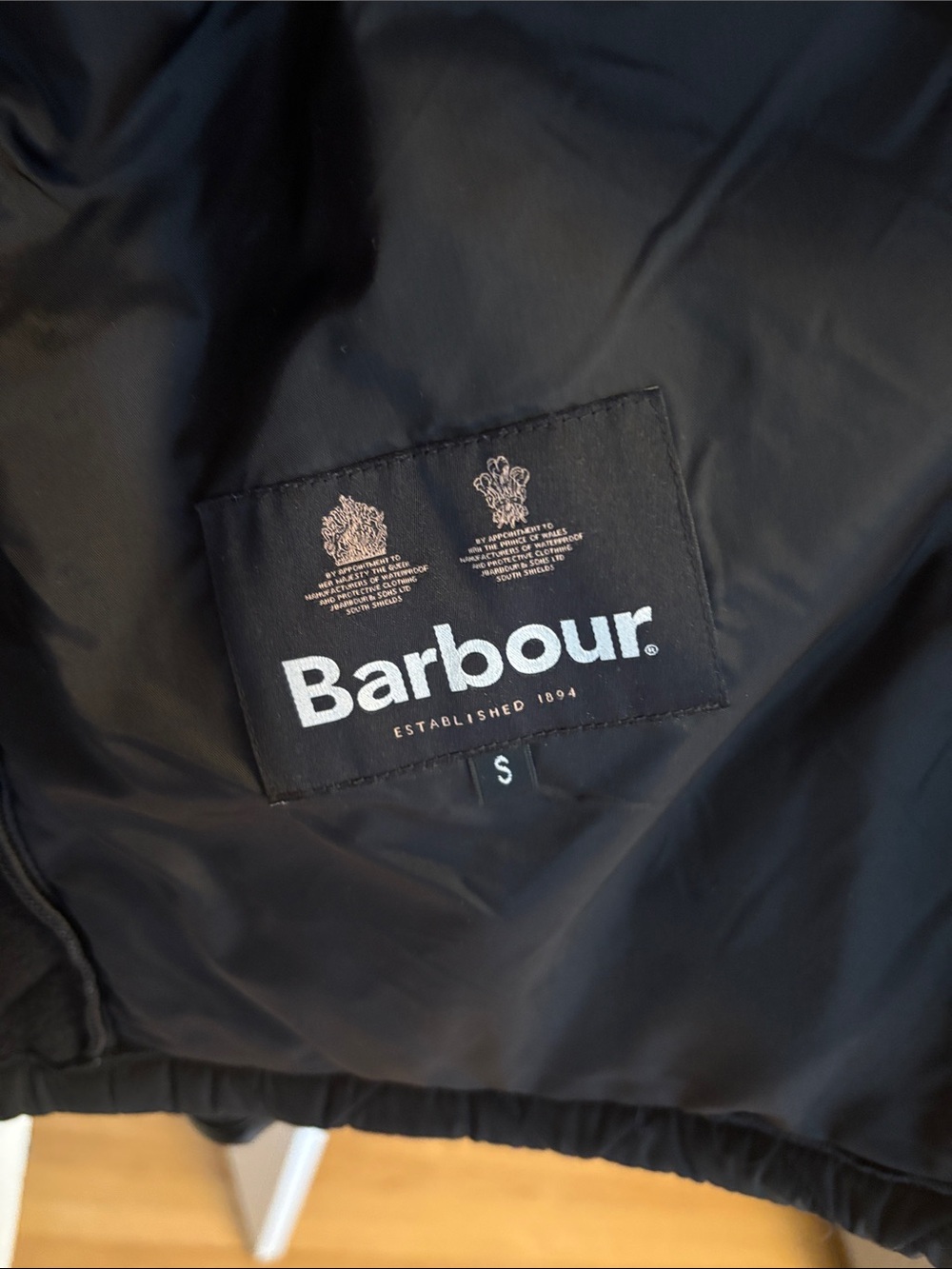 Men’s Quilted Barbor Jacket Black - Picture 3 of 3
